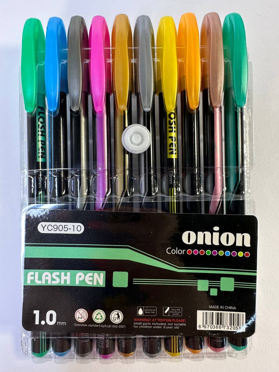 Ручки гелеві неон 10 кольорів Unison (905-10-3)