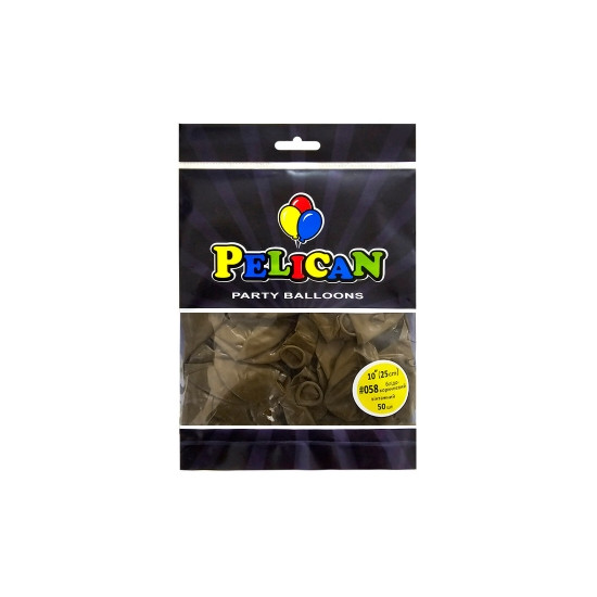 Кульки Pelican латексні 10"(25cm) вінтажний  блідо  коричневий, Pelican 50шт Коричневий Pelican (810058)