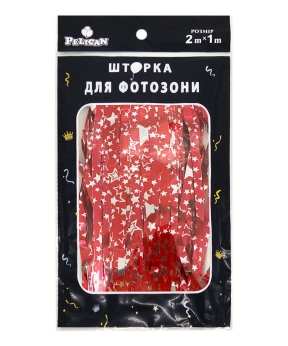 Фотозона  2м х 1м,  "Зіркове небо"  червона Червоний Pelican (872158)