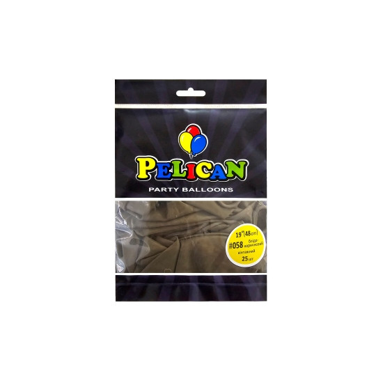 Кульки Pelican латексні 19"(48cm) вінтажний блідо  коричневий, 25шт Коричневий Pelican (819058)