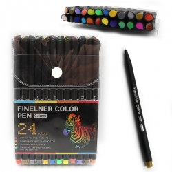 Набір лінерів 0,4мм, 24 кольори Різнокольоровий Без бренду (04031-24ZX/9770-24)