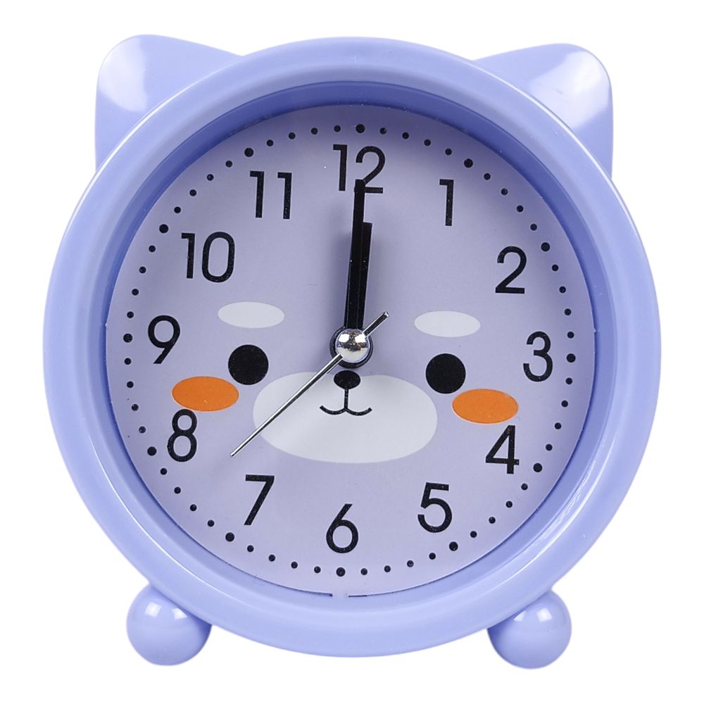 Часы - будильник "Котик" 10см пластик (634)