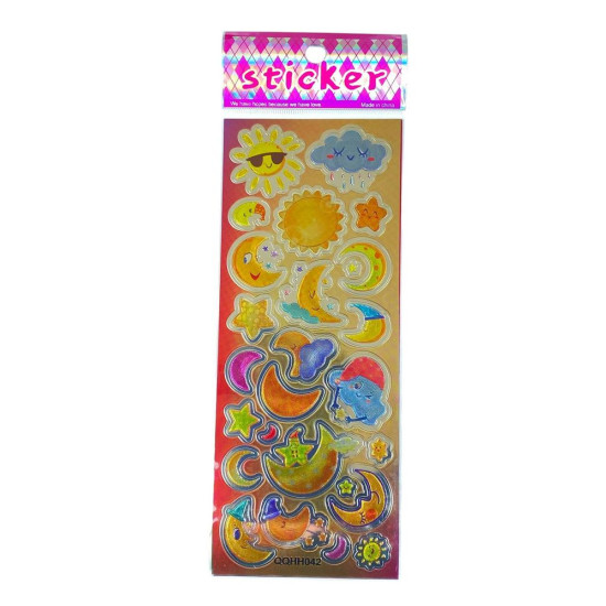 Наліпка пластикова лазерна 7 х 17см "Луна" (QQHH042)