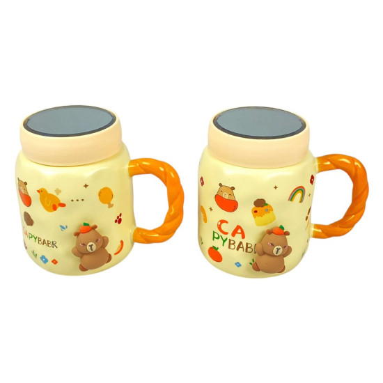 Термо чашка керамічна 460мл "Капібара" 4 види Unison (456-6)