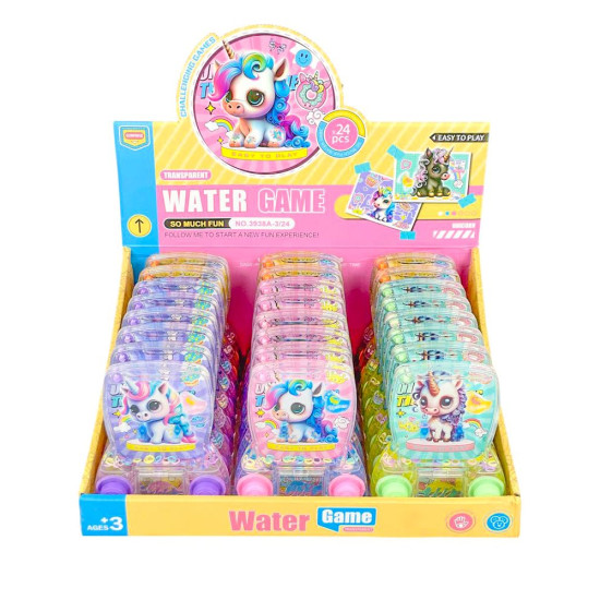 Гра водяна "Злови колечко-Єдиноріг" дві кнопки, 4 види (3938-А-U)