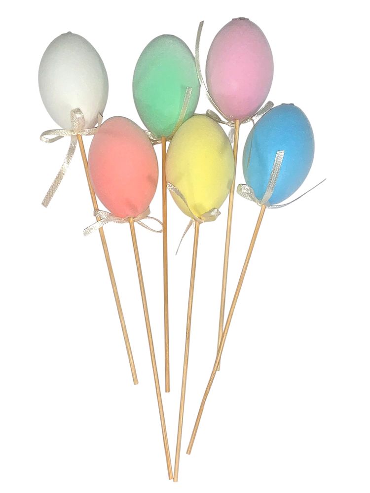 Топпер великодні яйця "Оксамит" 6см -6шт (L00131)