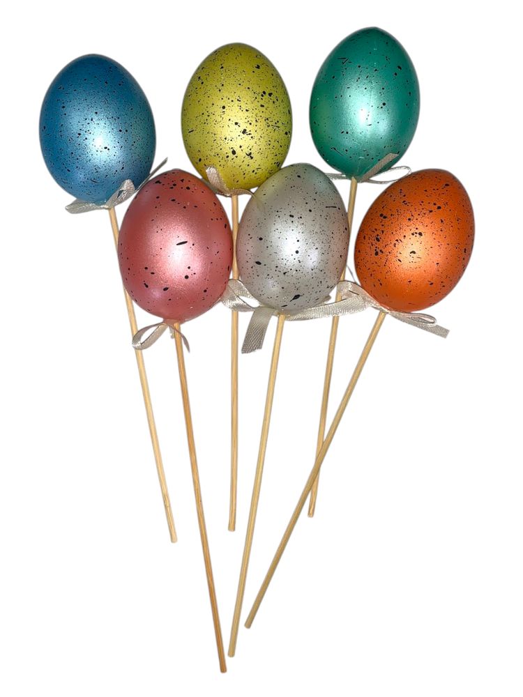 Топпер великодні яйця "Барвисті"   6 х 4,5см - 6шт (L00137)
