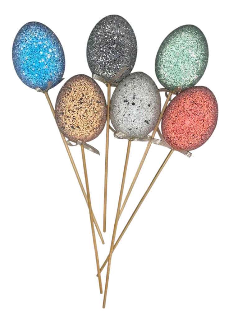 Топпер великодні яйця "Цукрові" 6 х 4см -6шт (L00128)