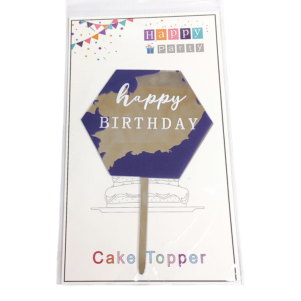 Топер для торта Happy Birthday Unison (10130-6)