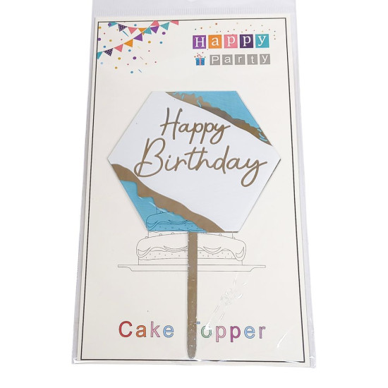 Топер для торта Happy Birthday Unison (10130-5)