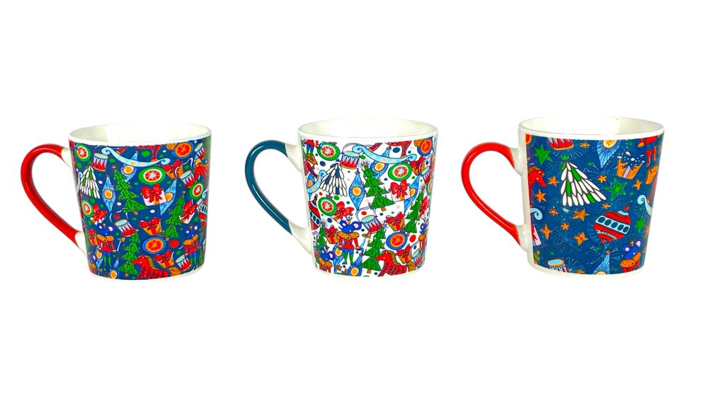 Чашка керамічна 400мл Новорічна, в подарунковій коробці (BPM5430-AR105)