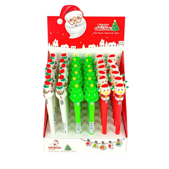 Ручка кулькова новорічна з підсвічуванням (9149)