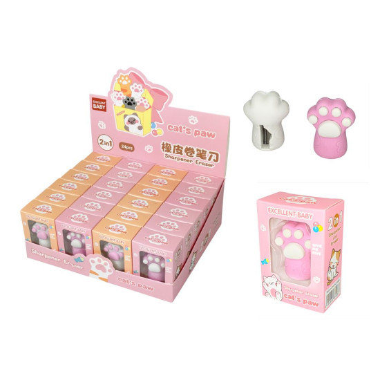 Гумка - точилка   Лапка котика (L8908)