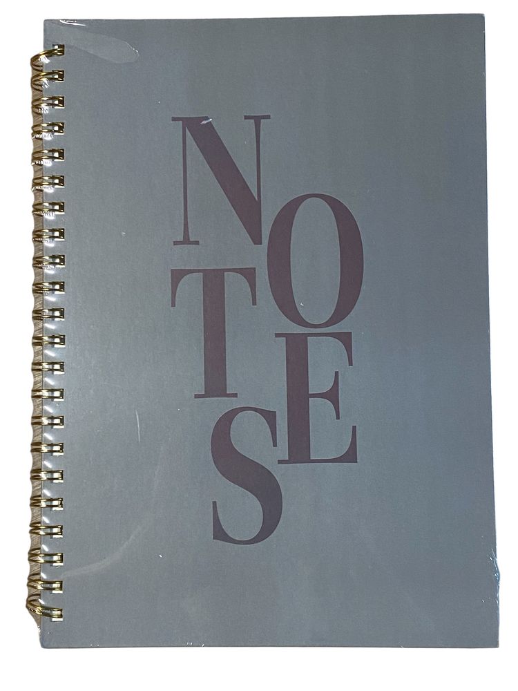 Тетрадь на спирали А4, 100 листов твердая обложка "Notes" 80г/м2, клетка, 2 вида (4100-8)