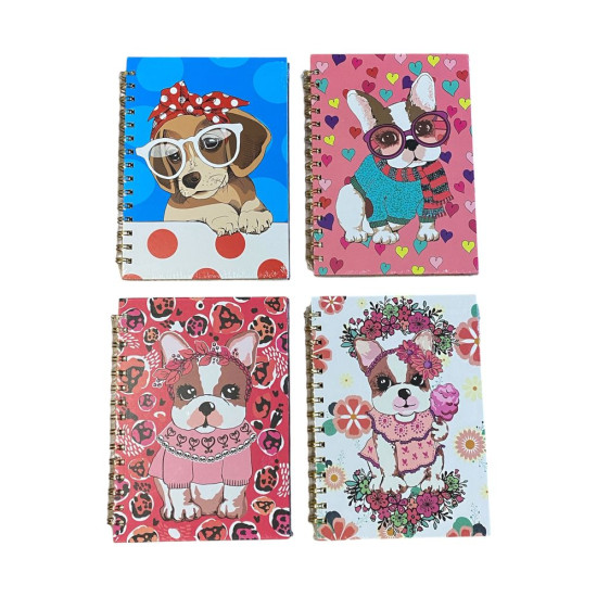 Тетрадь А5 на спирали, 80 листов 80г/м2 клетка, "Собачка" (1813-11)