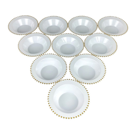 Тарілки золоті  пластикові багаторазові  18 х 18см , 10шт/уп Unison (7500-207)