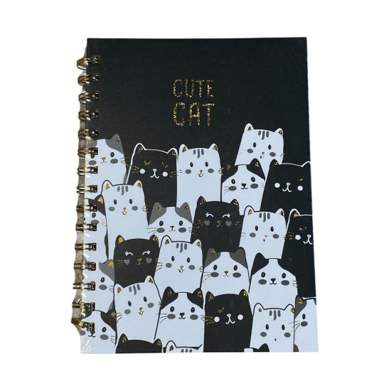 Зошит А5 на спіралі,  80 аркушів 80г/м2 клітинка,  "Котики" (1813-9)