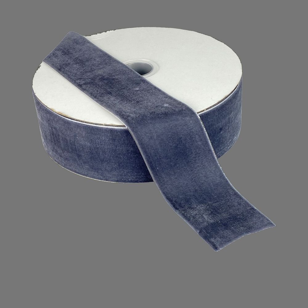 Оксамитова стрічка  5 см (±5мм) х 20 ярдів Сірий Marill (D00850- C 66)