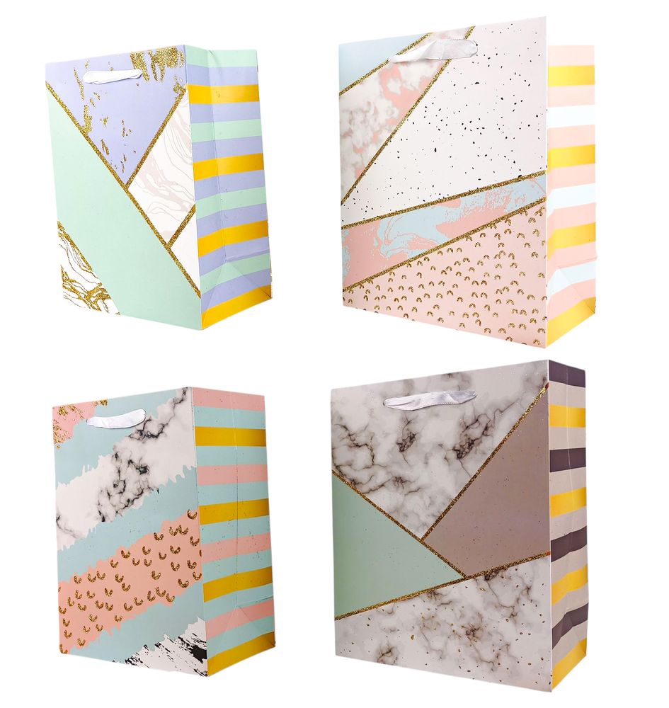 Пакет подарунковий "Holiday"   32 х 26 х 12см,  210г/м2, 4 дизайна Unison (3012-32)