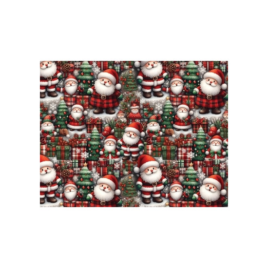 Папір подарунковий  крейдований 80г, новорічний , 100 х 70см  -10 аркушів (PVM10-332NY)