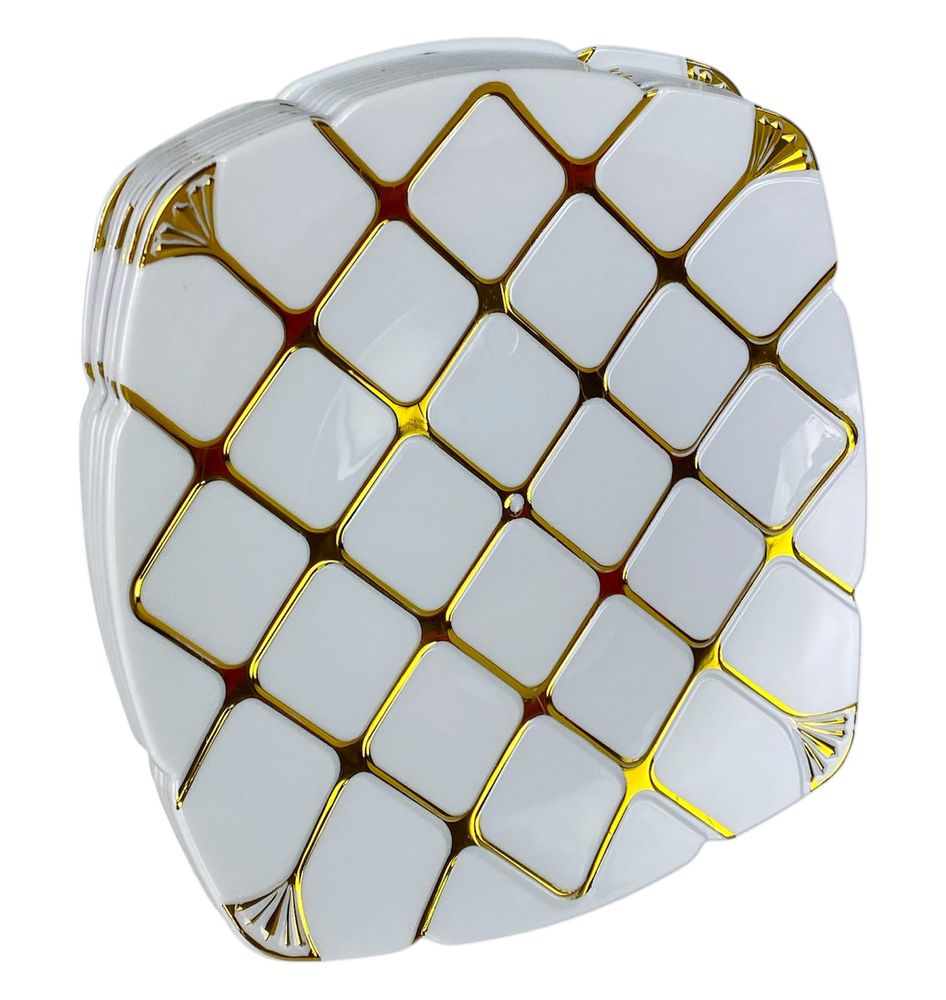 Тарілки золоті  пластикові багаторазові  25 х 25см , 10шт/уп Unison (7500-203)