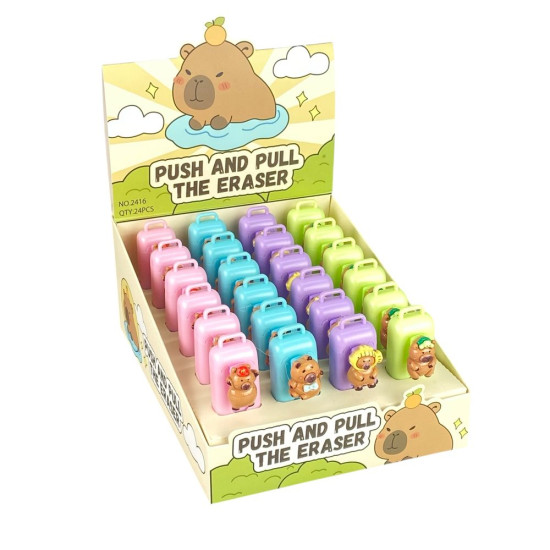 Резинка выдвижная в футляре, Капибара (2416 К)