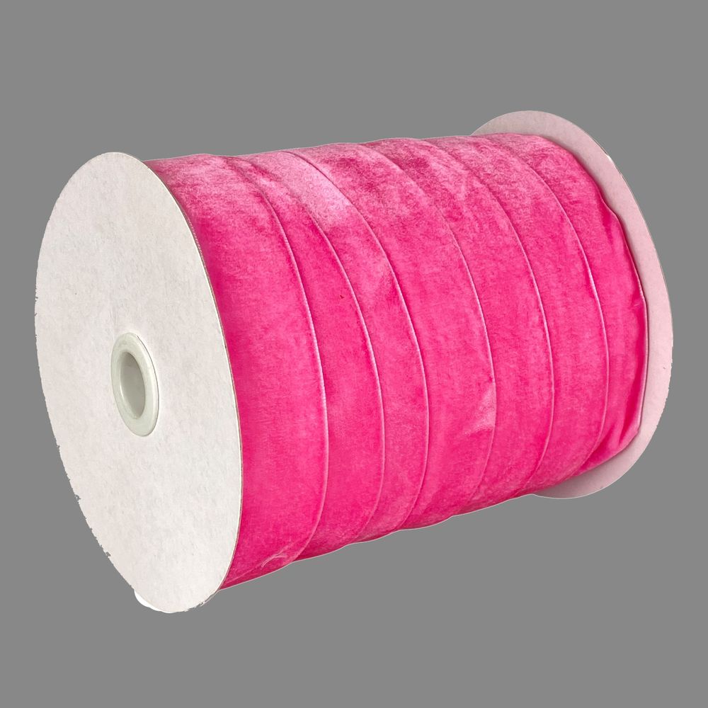 Бархатная лента  2,5 см х 50 ярдов Розовый Marill (D00825- С  08)