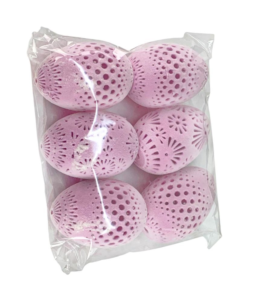 Набір пасхальний  "Яйце-декор з ажурними квітковими вирізами"оксамит, бузковий 6см Фіолетовий (L00200.6)