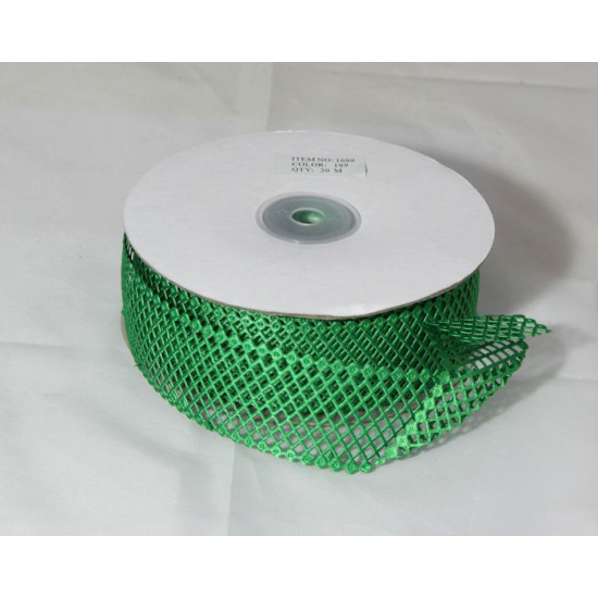 Декоративна тасьма - сітка 4см., 20м. - смарагдова (TS4020-19)