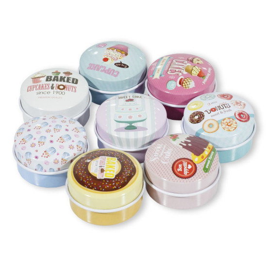 Подарункова коробка MT-009-2, металева, кругла, 4.5x2.5cm (MT-009-2)