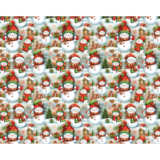 Папір подарунковий  крейдований 80г, новорічний , 100 х 70см  -10 аркушів (PVM10-321NY)