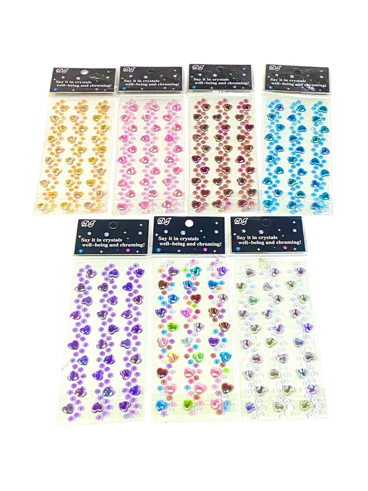 Наклейка "Стрази- Доріжка-серця" 7,5 х 20см (ST-7005)