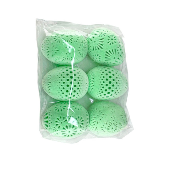 Набір пасхальний  "Яйце-декор з ажурними квітковими вирізами"оксамит, зелений 6см Зелений (L00200.1)