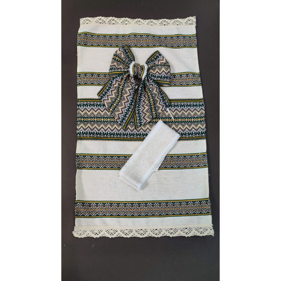 Декор для великоднього кошика - рушник +бант +стрічка Unison (DGC-104)