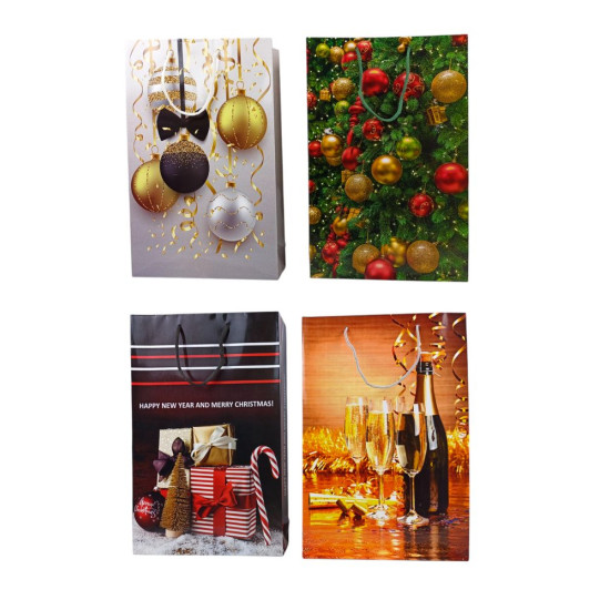 Пакет подарунковий новорічний 130г, 17 х 26 х 8см Unison (PVM172608-5)