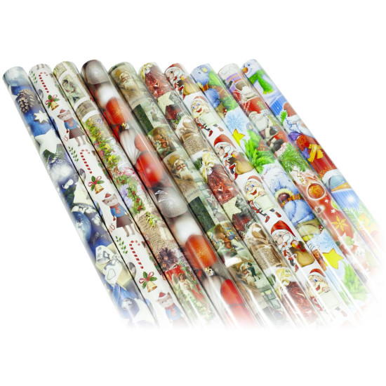 Бумага подарочная мелованная новогодняя  1000х700  -1лист Разноцветный Unison (PVM 10070-1NY)