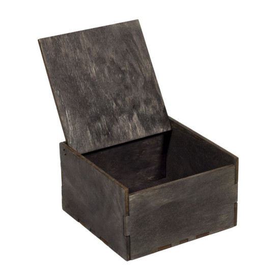 Подарочная коробка из фанеры бордо 12,5х12,5х7,3см (BWR-A3)