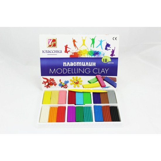 Пластилин 18цв Луч, 20C1330-08 Луч Украина (20C1330-08)