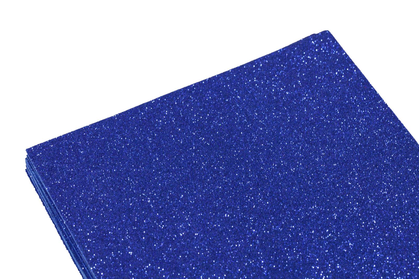 Фоамиран 1,8мм синий  с глиттером -10листов, 7944 Синий Unison (7944)