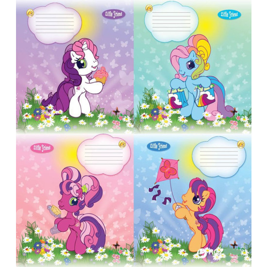 Тетрадь 12 листов в косую линию Разноцветный Unison (Тр 001б-959051)