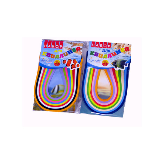 Квиллинг "Море" 5мм х 30см, 9 цветов, 25 ленточек, 68м Разноцветный Бумагия (Бм 105.3)