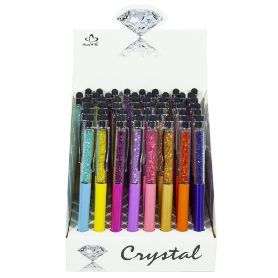 Ручка шар."Touch pen-Сваровски " в/в,латунь,6цв.(20*48) Unison (473)