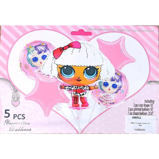 Набор из 5 шариков, кукла Lol Дива Разноцветный Pelican (836912)
