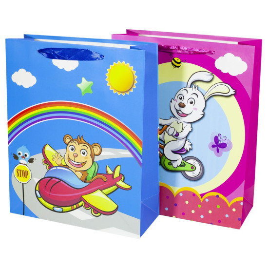 Пакет подарочный 210гр, 26 x 32 x 10см (12шт/уп) Разноцветный Unison (DV-BK9423M)