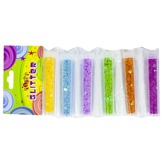 Глиттер звезды разноцветные, переливающиеся на ленте 6 цветов Разноцветный Unison (1992)