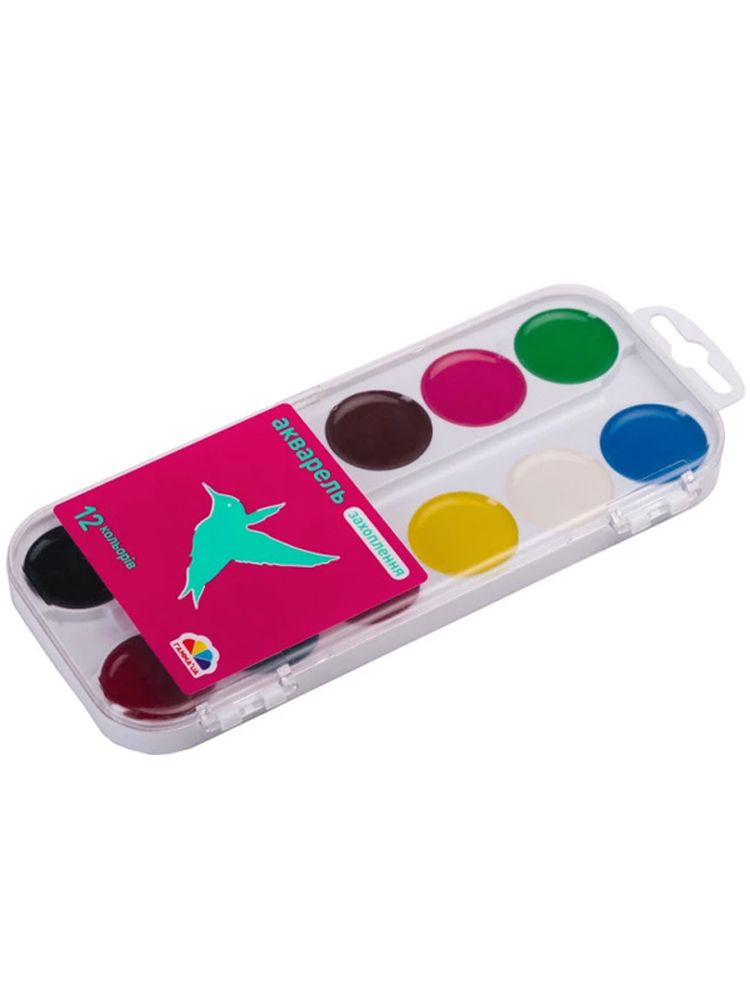 Акварельные краски Гамма 12цв Разноцветный Гамма Украина (200106)