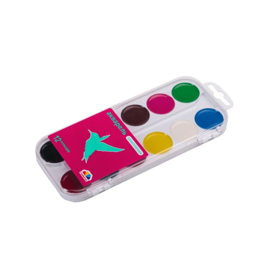 Акварельные краски Гамма 12цв Разноцветный Гамма Украина (200106)