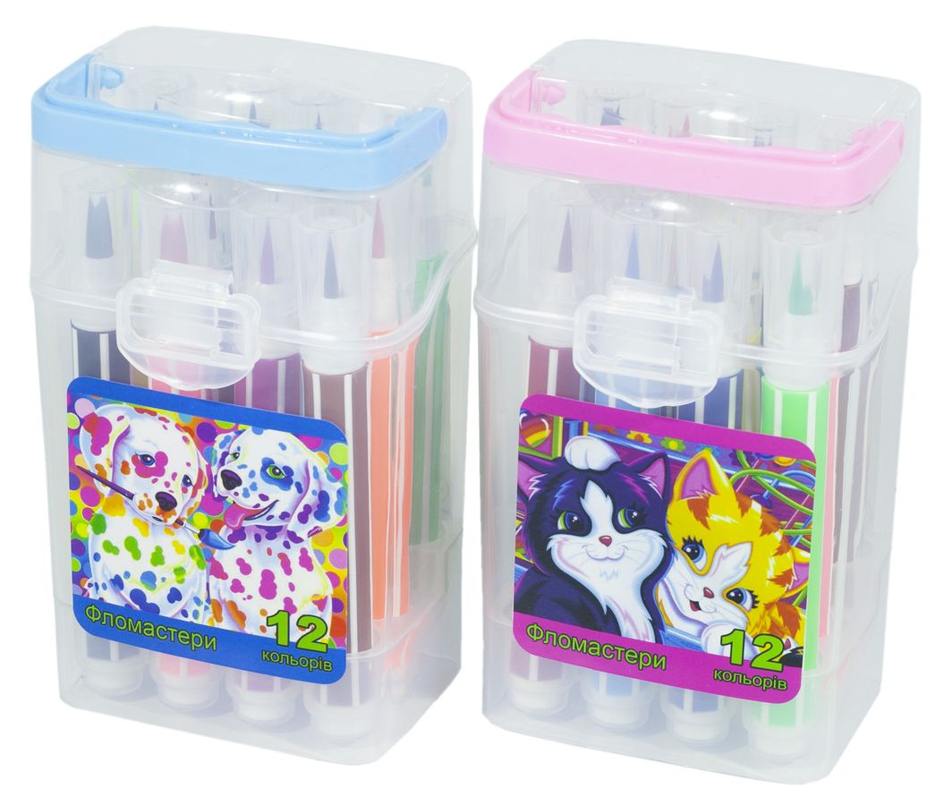 Фломастеры с мягкой кистью 12 цветов 10,5см Разноцветный Unison (6875-12)