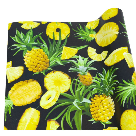 Бумага для уп. подарков -Ананас на черном - 10листов PCZ10070-10-350 Разноцветный Marta (PCZ10070-10-350)