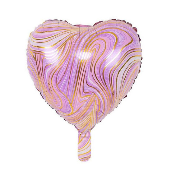 Шарик фольг. Pelican 18 ', СЕРДЦЕ АГАТ ФИОЛЕТОВЫЙ 45 см 833671 (833671)